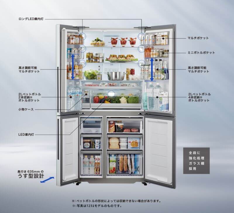 Aquaの512l冷蔵庫がオシャレ ただしサイズには注意が必要 ななんぶろぐ